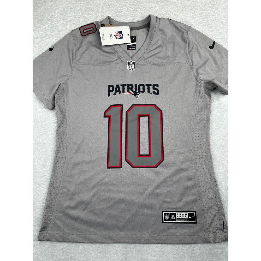 Nike Drake Maye New England Patriots Jersey Womens Medium Grey NFL 10 New